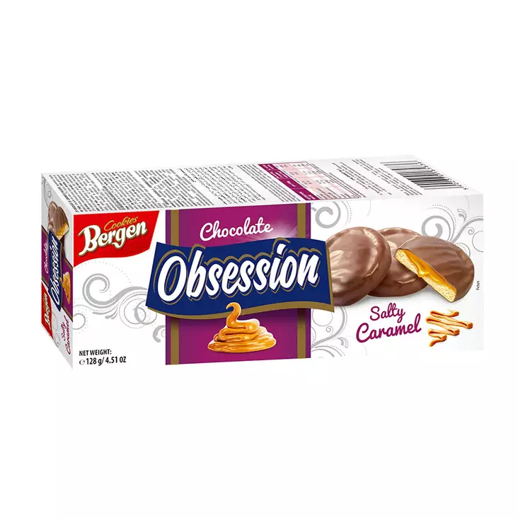 KEKSI SALTY CARAMEL 128G BERGEN - Leivät, keksit ja leivonnaiset - 5902379185737 - 1