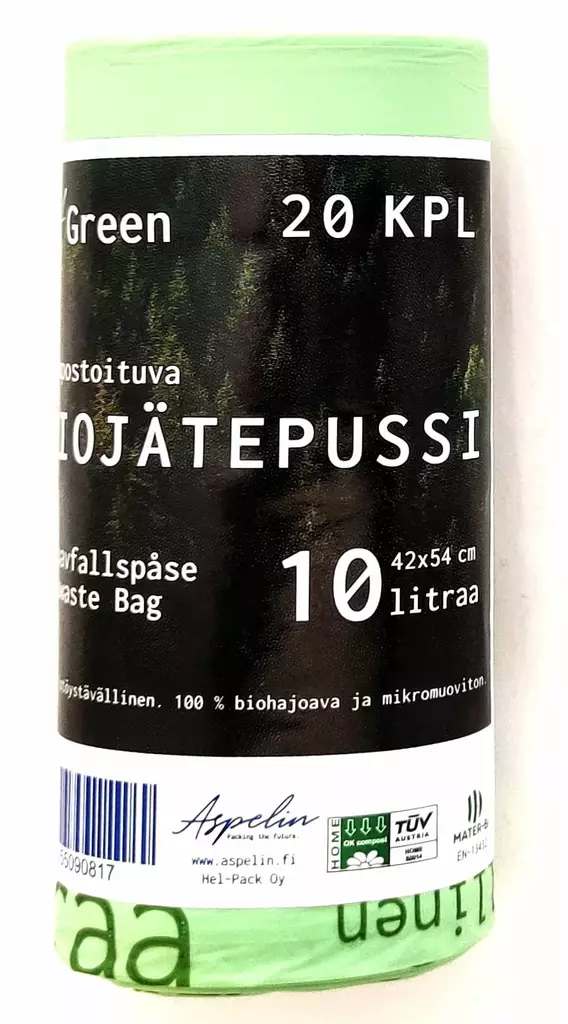 BIOJÄTE 10L PUSSIT 25KPL/RLL - Biojätepussit - 6418055090817 - 1