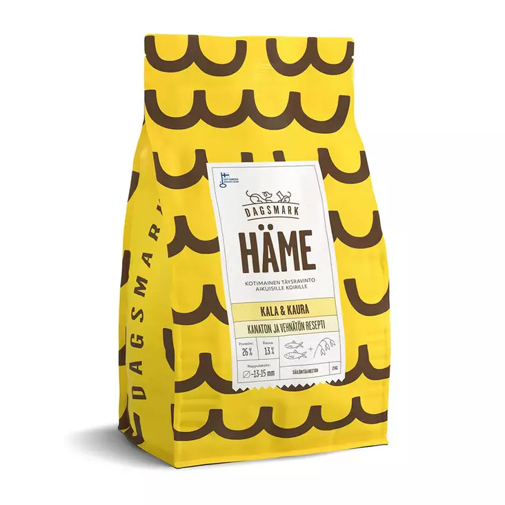 DM HÄME vehnätön kala-kaura 2 kg - Koiranruoat ja herkut - 6430066385997 - 1