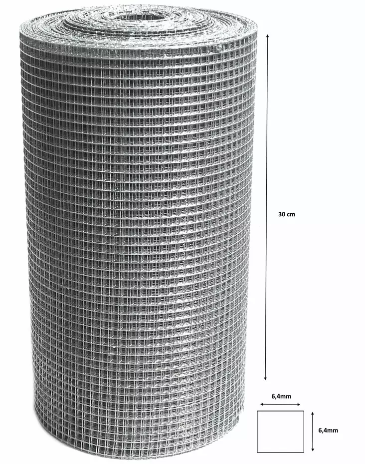 Hiiriverkko 6.4 x 6.4 x 0.55mm 30cm x 20m - Hiiriverkot - 6438159160957 - 1