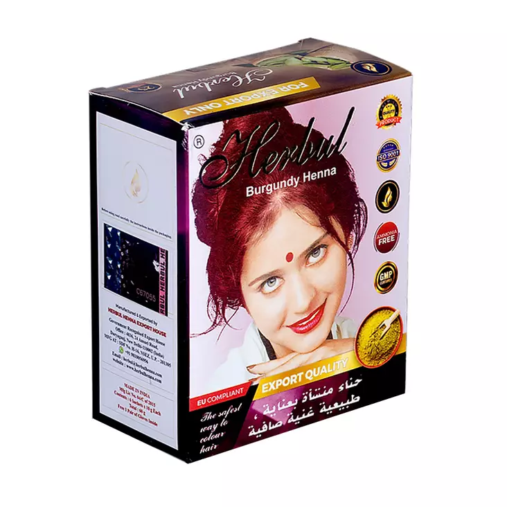 Hiusväri Herbul Burgundy Henna 6x10g - Hiusvärit ja sävytteet - 8694677100037 - 1