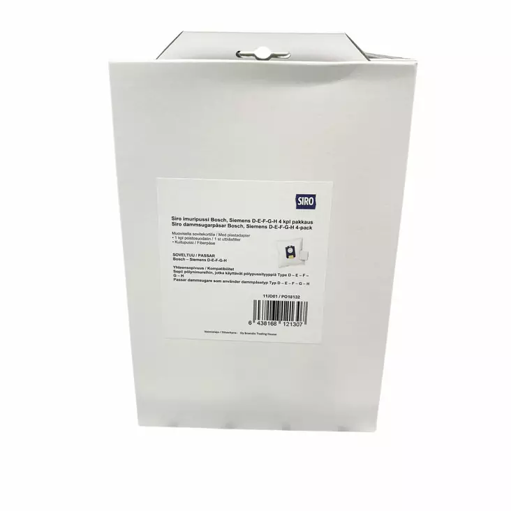 Imuripussi 4kpl +suodatin Bosch, Siemens - Pölypussit ja suodattimet - 6438168121307 - 2