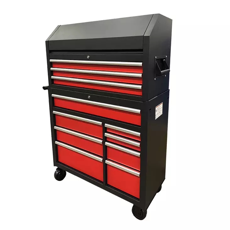 Iso kaksiosainen ja tyhjä työkaluvaunu ilman työkaluja. - Työkaluvaunut - 6438168119427 - 1