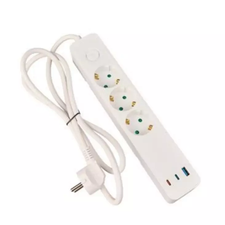 Jatkojohto Airam Jax 3-os. 1,4 m 65 W, valkoinen - Jatkojohdot, kaapelikelat ja tarvikkeet - 6435200017017 - 1