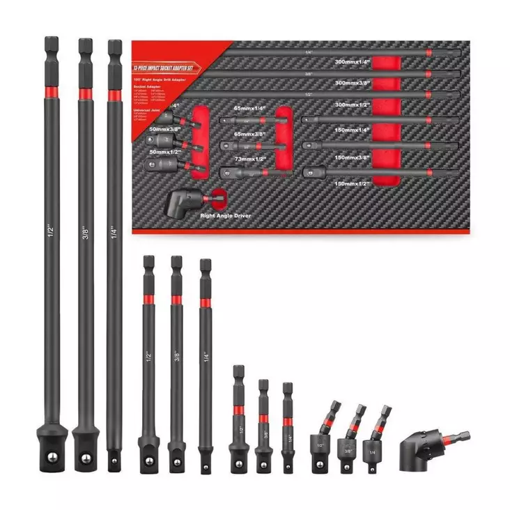 Timco 13-osainen jatkovarsisarja ruuvivä - Jatkovarret ja niveljatkot - 6438014392547 - 1