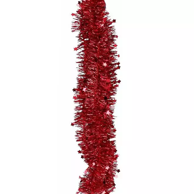 Joulunauha/punos punainen 200x6cm - Kuusenpunokset ja latvatähdet - 6438506005177 - 1