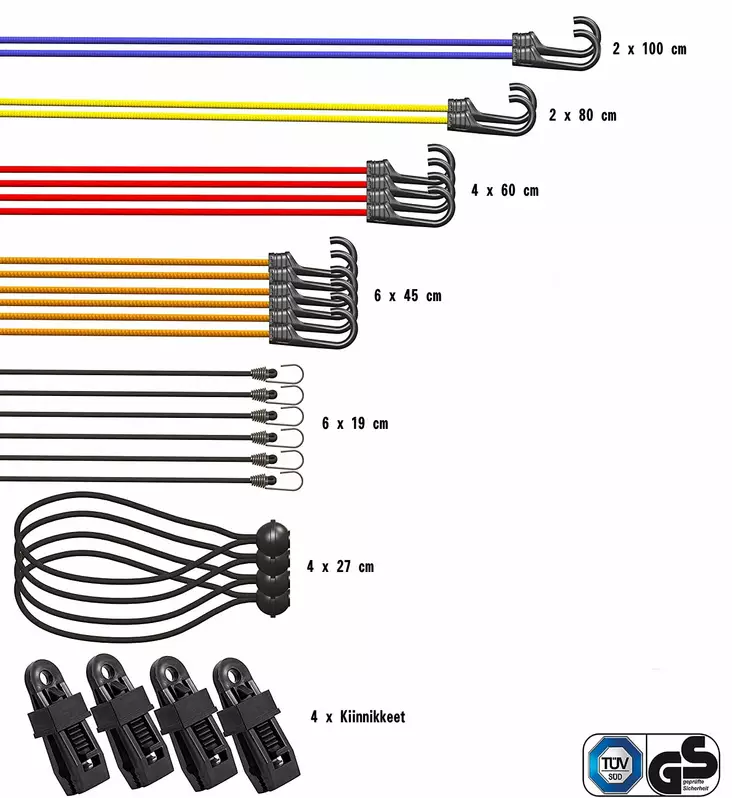 KIINNITYSTARVIKESETTI 28-OSAINEN - Kumiköydet ja mustekalat - 6438168107387 - 1