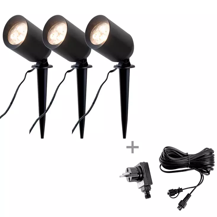 Kohdevalaisinsetti Airam Lucio Spot 3kpl - Ulkovalaisimet - 6435200304087 - 1