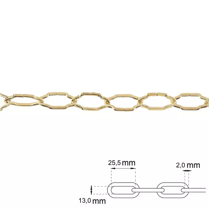 KORISTEKETJU KULTA 2,0M - Ketjut ja ketjutarvikkeet - 6438417030367 - 1