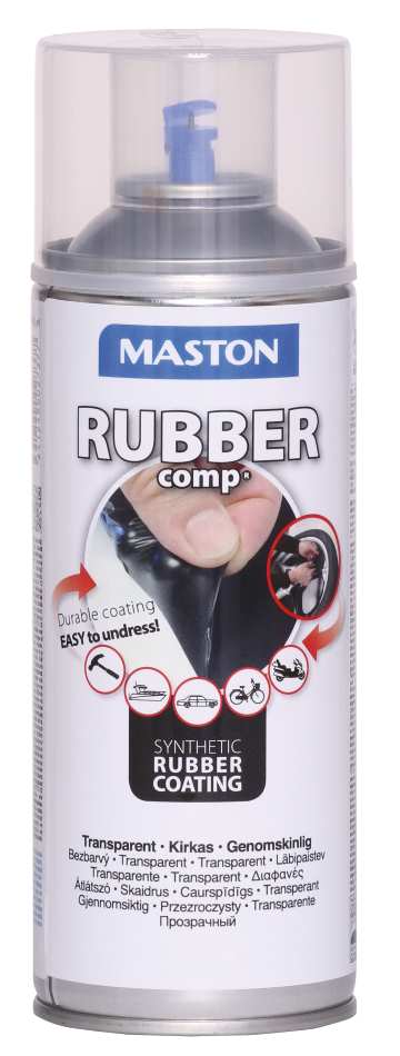 KUMIMAALI RUBBER COMP VÄRITÖN KIILTÄVÄ 400ML SPRAYMAALI MASTON - Spraymaalit - 6412490027377 - 1