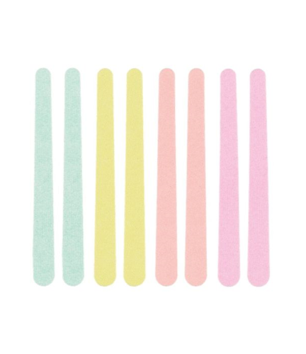 pastellinv=C3=A4riset kynsiviilat 8kpl - Kynsisakset, -leikkurit ja -viilat - 6410416260457 - 1