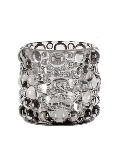 harmaa kynttil=C3=A4kuppi pisarakuvioinnilla - Tuikkukipot ja kynttilänaluset - 6410416289687 - 1