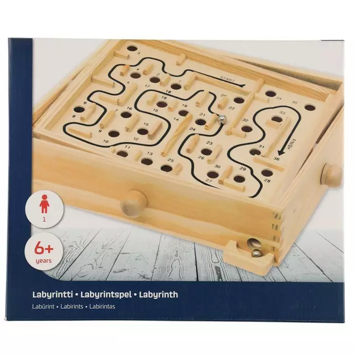 Labyrintti peli puinen - Lautapelit ja seurapelit - 6410413301887 - 1