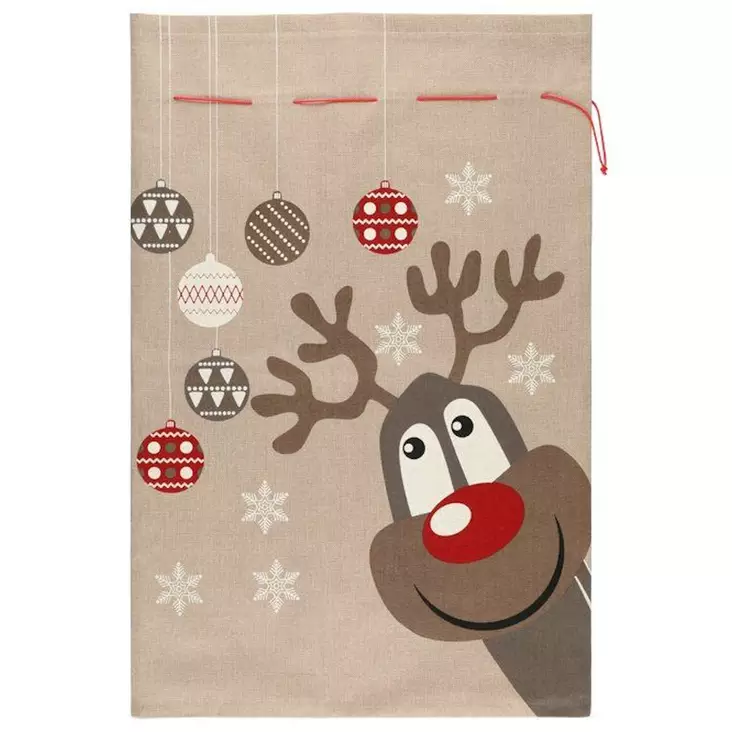 Lahjasäkki Petteri 60x90cm - Joulukoristetekstiilit - 6410416368917 - 1