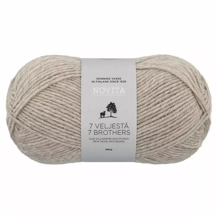 Novita 7 veljest=C3=A4 Hiekka 060 - Sukkalangat - 6412618201207 - 1