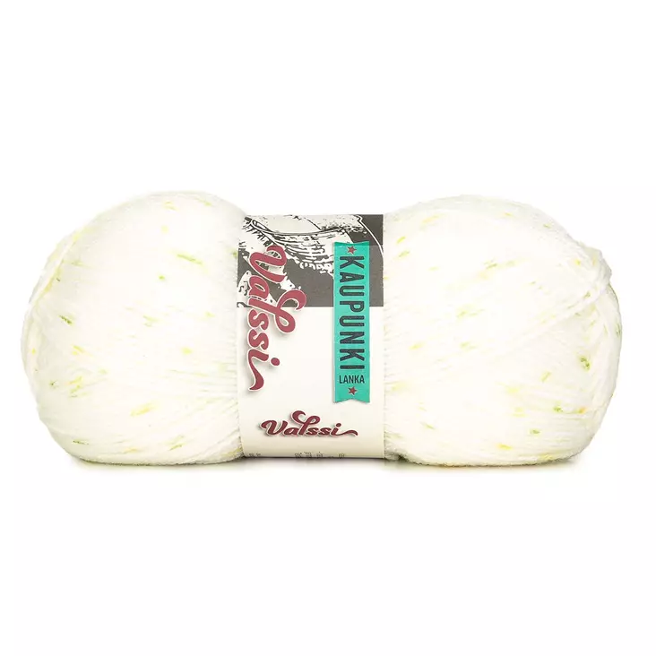 LANKA VALSSI 5794 VALKOINEN/VIHREÄ.100G - Akryylilangat - 6430063332727 - 1