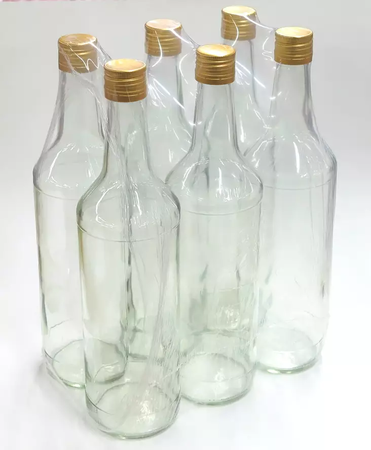 Lasipullo 1000ml 6kpl/ pkt sis. korkit - Lasipullot, purkit ja säilöntä - 5901752501867 - 1