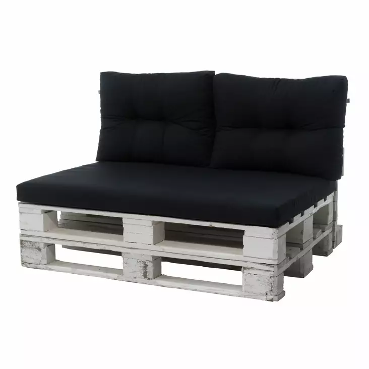 Lavapehmuste setti musta 4Living 80x120x8 cm - Ulkokalusteiden pehmusteet ja tyynyt - 6410413036017 - 1