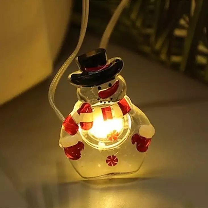 LED valosarja Lumiukko 10l - Valosarjat paristokäyttöiset - 6438506002657 - 1