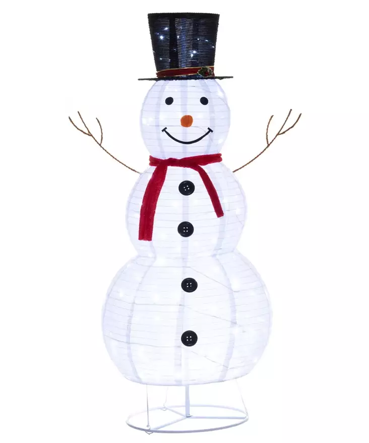 Kokoontaittuva 180 cm lumiukkofiguuri ulkok=C3=A4ytt=C3=B6=C3=B6n. 160=
valkoista LEDi=C3=A4, joista 10 % vilkkuvia. Muuntaja IP44, 5 m liit=C3=
=A4nt=C3=A4johto. Paino 3,05kg. - Valohahmot ja valokoristeet - 6410416118727 - 1