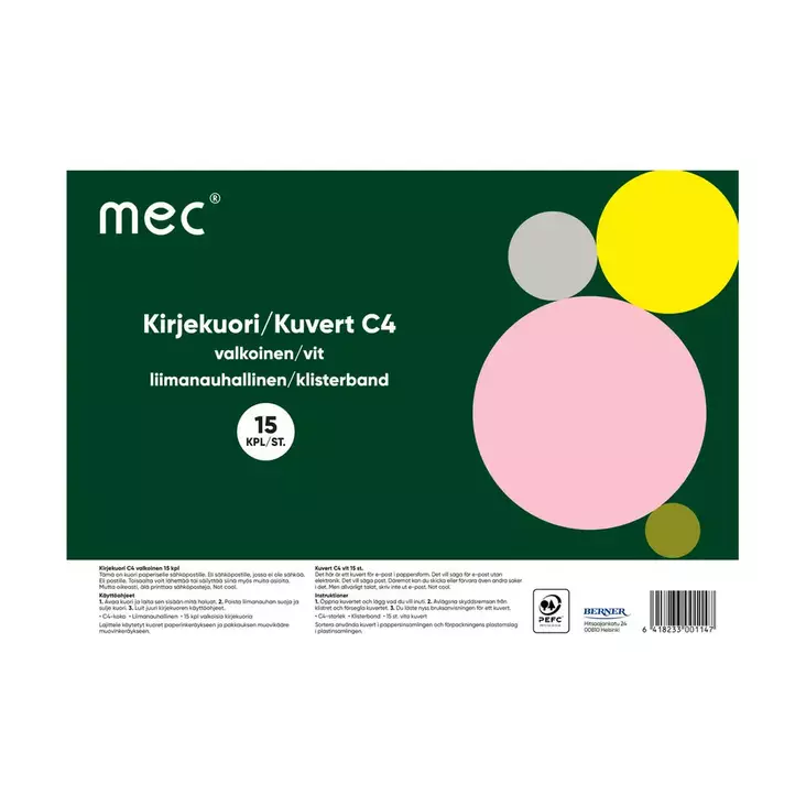 MEC KIRJEKUORI C4 LN VALK 15 - Askartelutarvikkeet - 6418233001147 - 1