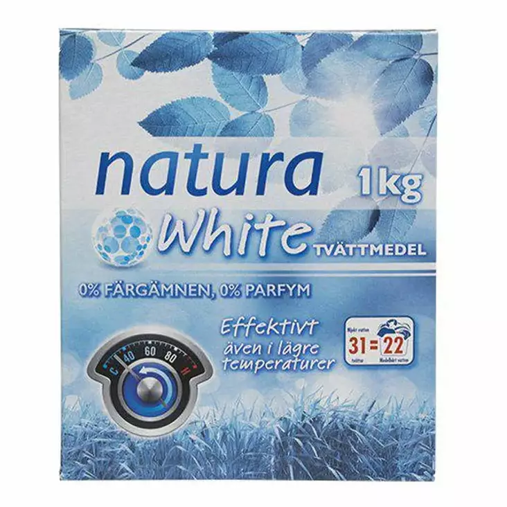 Natura Pyykinpesuaine valkopyykki 1kg - Pyykinpesujauheet - 7318350010697 - 1