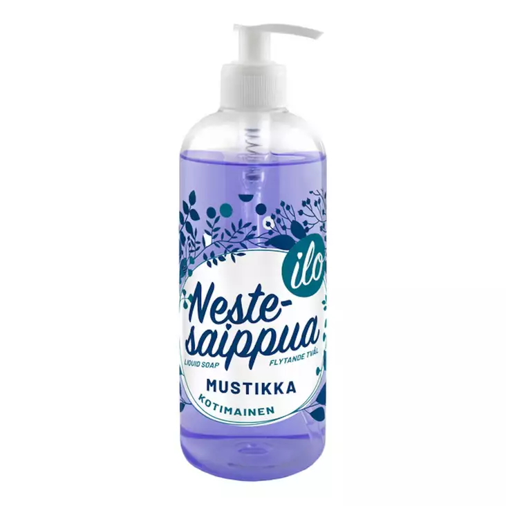 Ilo Nestesaippua 500ml Mustikka - Käsisaippuat - 6419642340407 - 1