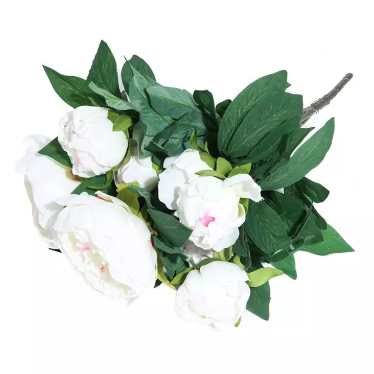 Pioni kimppu valkoinen 50cm - Tekokasvit ja muovikukat - 6410412182197 - 1