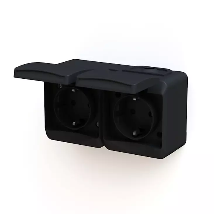 pistorasia roiskevesitiivis musta harju - Pistorasiat, haaroittimet ja kytkimet - 6438140197207 - 1