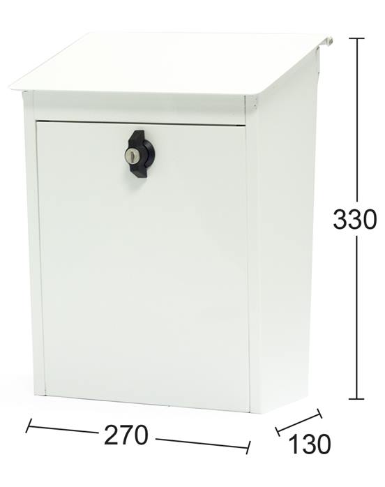 POSTILAATIKKO HABO TERÄS CLASSIC VALKOINEN - Postilaatikot - 7317900151927 - 1