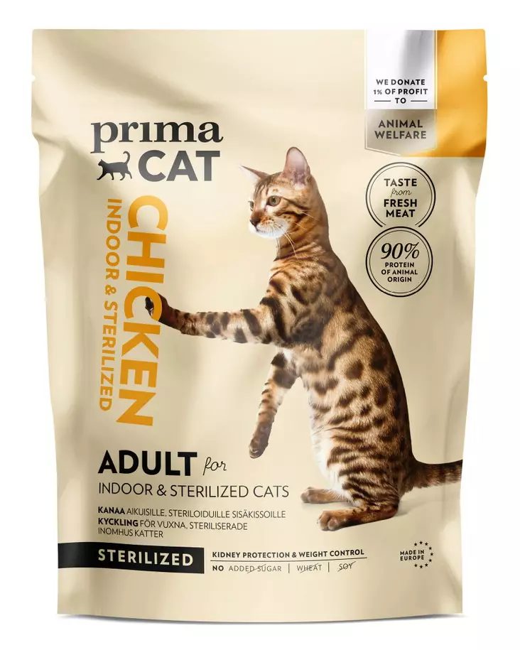 PrimaCat Kana steriloiduille aik kissoille 1,4 kg - Kissanruoat ja herkut - 6430069580597 - 1