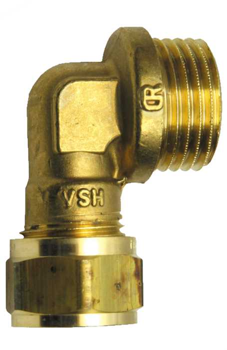 PUSERRUSKULMALIITIN 12 X 1/2 UK OPAL MESSINKI - Käyttövesiliittimet ja tarvikkeet - 6413820150277 - 1