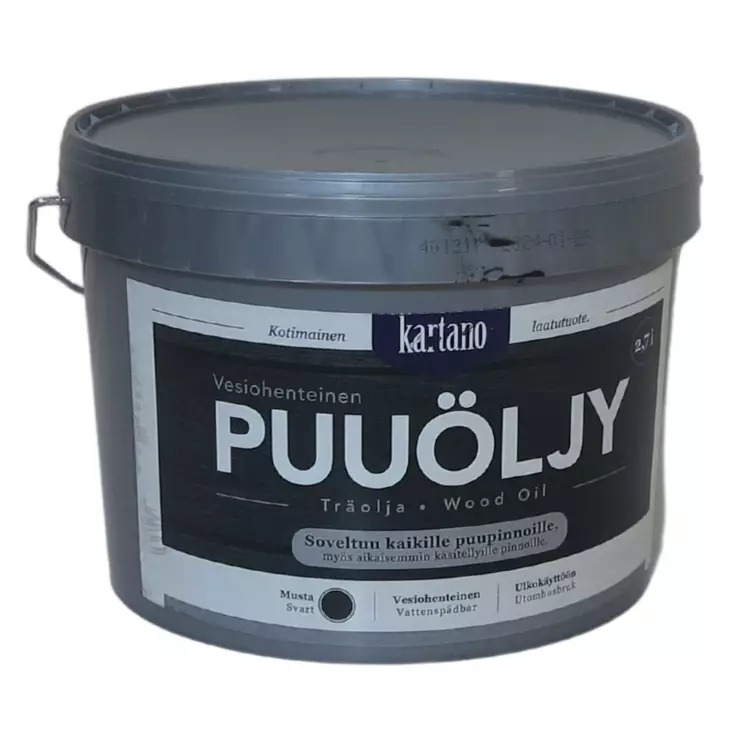 puuöljy 2,7L musta kartano - Puuöljyt ja puunsuoja-aineet - 6438168107547 - 1