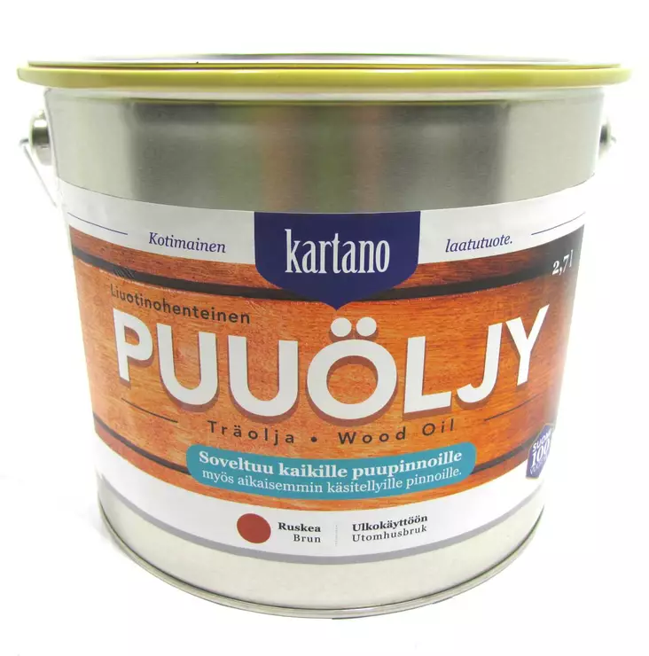 PUUÖLJY RUSKEA 2,7L LIUOTINOHENTEINEN KARTANO - Puuöljyt ja puunsuoja-aineet - 6438168097947 - 1
