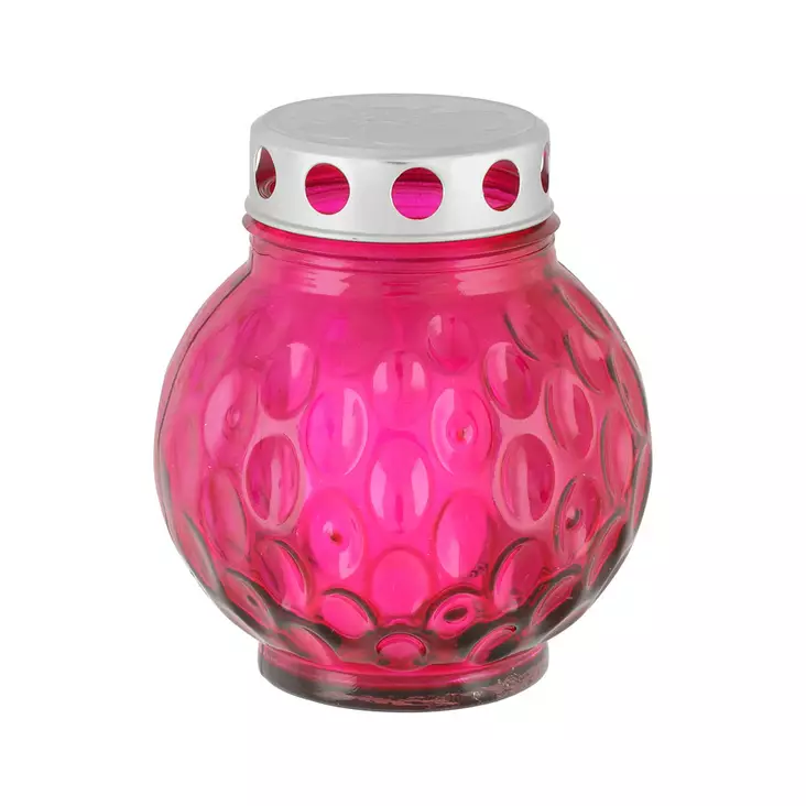 Puutarhalyhty lasia 16 cm purppura - Ulkolyhdyt - 6410413224377 - 1