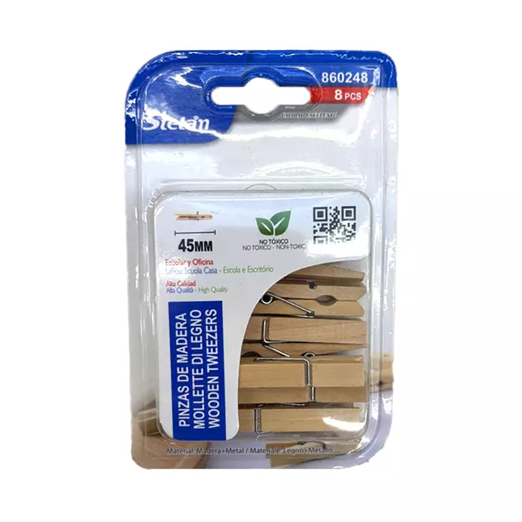 Puiset pyykkipojat, 8 kpl - Pyykkipojat - 6438506013097 - 1