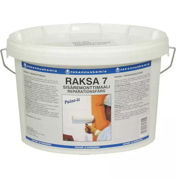 REMONTTIMAALI MAALARINVALKOINEN 9L RAKSA 7 - Ulkomaalit - 6418091317107 - 1