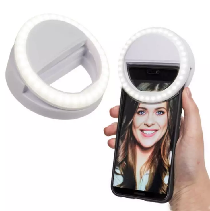 RENGASVALO SELFIE LED PUHELIMEEN VALKOINEN - Puhelimet ja puhelintarvikkeet - 4029811440207 - 1