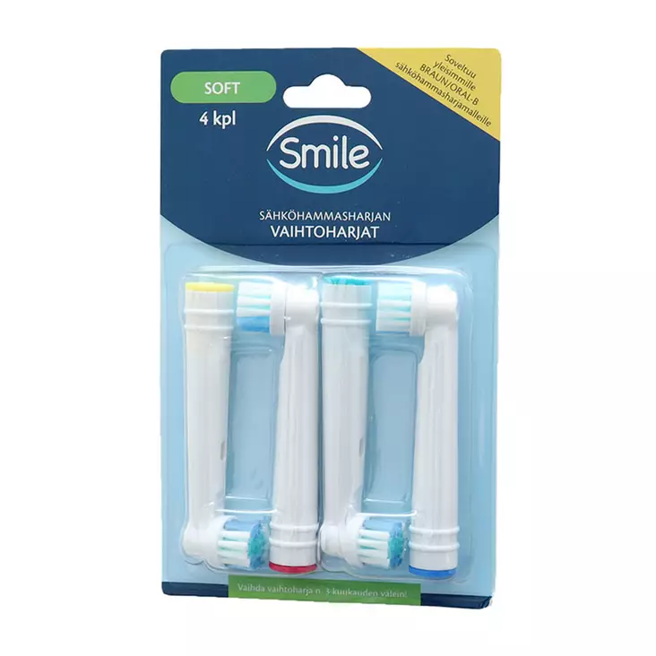 Sähköhammasharjan vaihtoharjat Braun ja Oral-B -malleille. - Sähköhammasharjatarvikkeet - 6438159845007 - 1