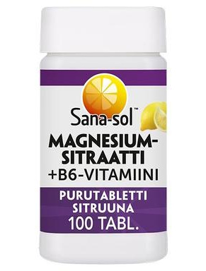 magnesium+B6 sanasol purutabletti - Ravintolisät ja vitamiinit - 5702071385547 - 1
