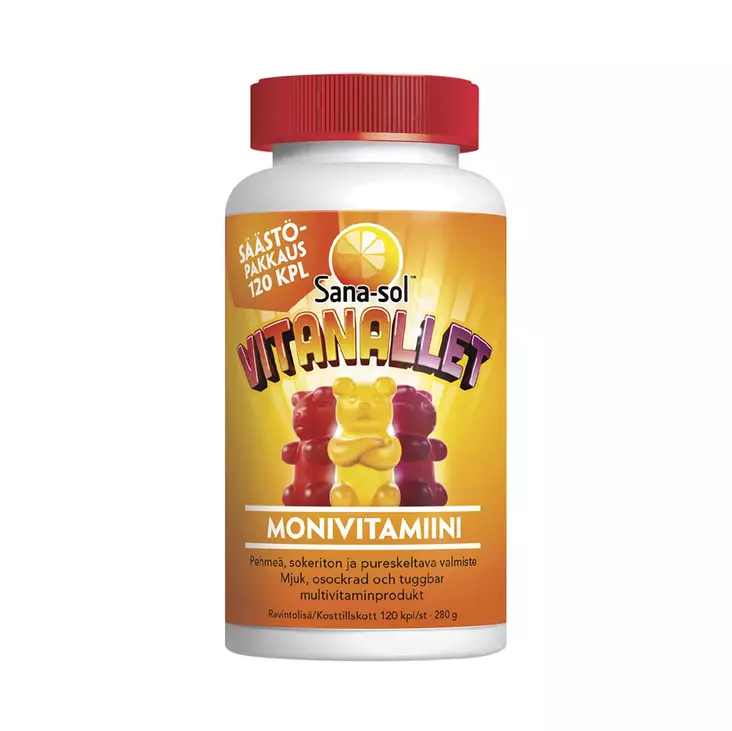 Sana-Sol monivitamiini 120 kpl säästöpkt - Ravintolisät ja vitamiinit - 7070866022297 - 1