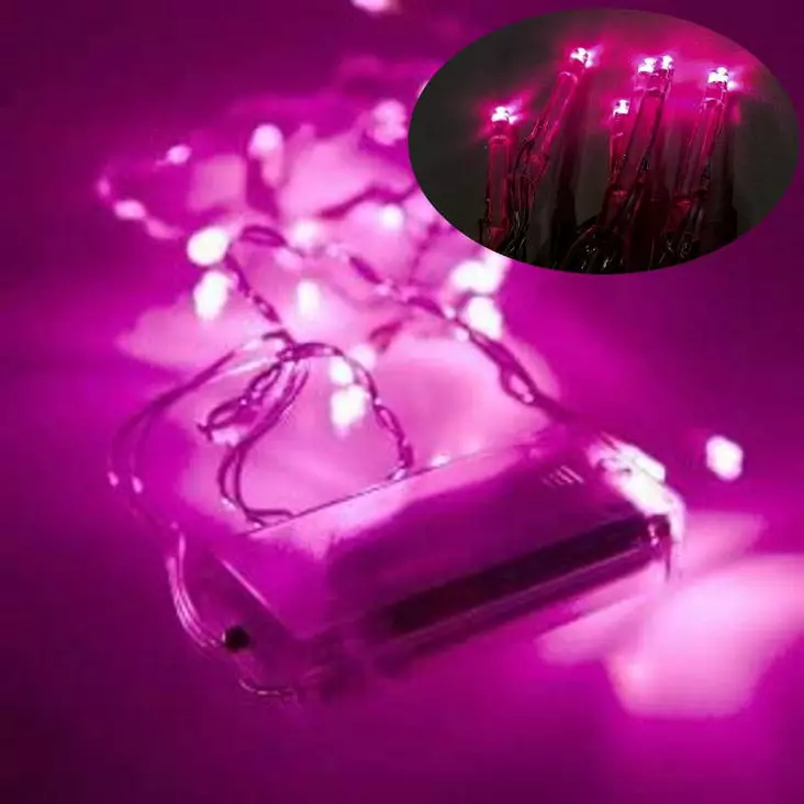 SISÄVALOSARJA 30xLED Pinkki paristokäyttöinen - Valosarjat paristokäyttöiset - 6438159117937 - 1