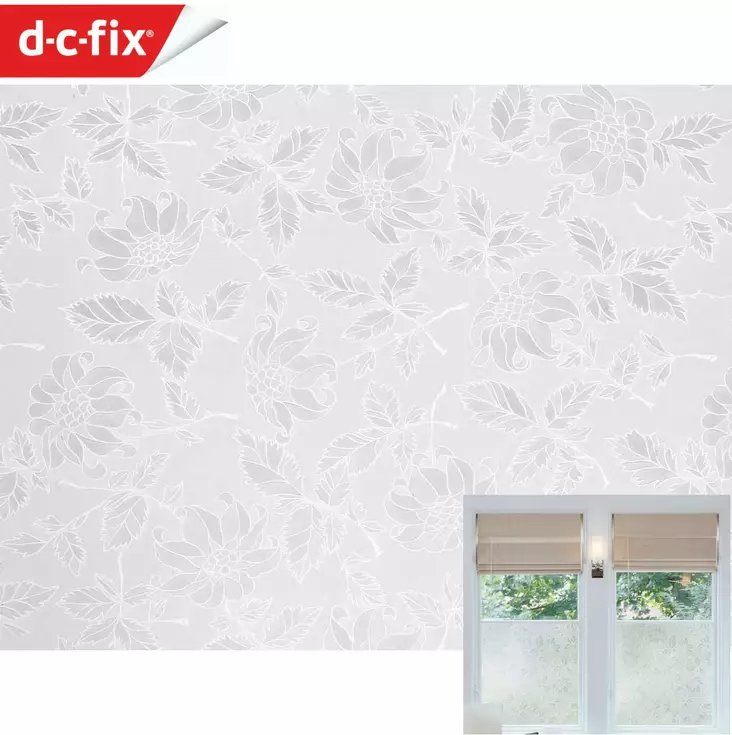 SISUSTUSKALVO D-C-Fix 346-0464 200x45cm Ikkunakalvo kukka kontaktimuovi - Sisustuskalvot - 4007386218087 - 1