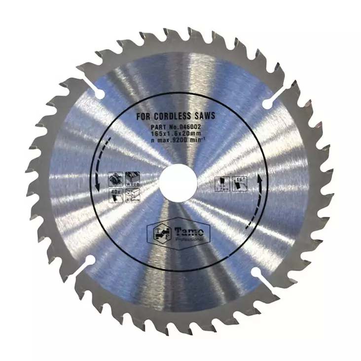 Pyörösahanterä Tamo 165x30mm 40T - Sirkkelinterät - 6420613774817 - 1