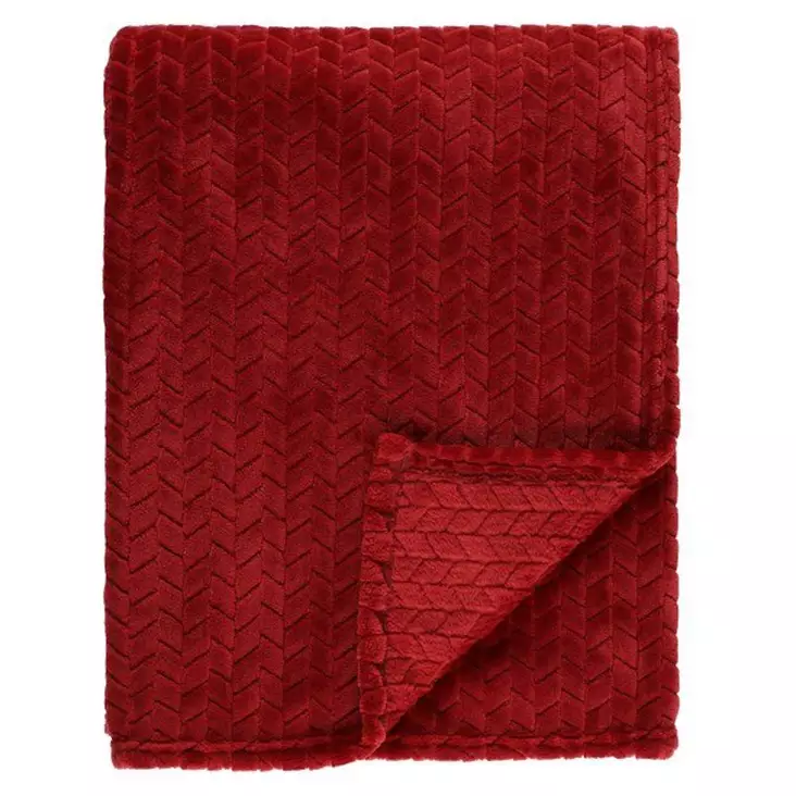 Torkkupeitto Mila 125x150cm punainen - Torkkupeitot - 6410416407357 - 1