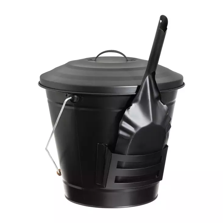 Tuhkaämpäri lapiolla 12,5L - Tulisijatarvikkeet - 6410416092027 - 1