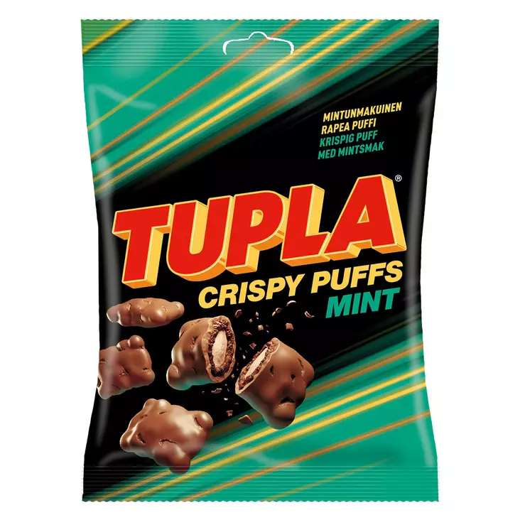 Tupla Crisp Puffs Mint pussi 140g - Suklaat - 6420256913307 - 1