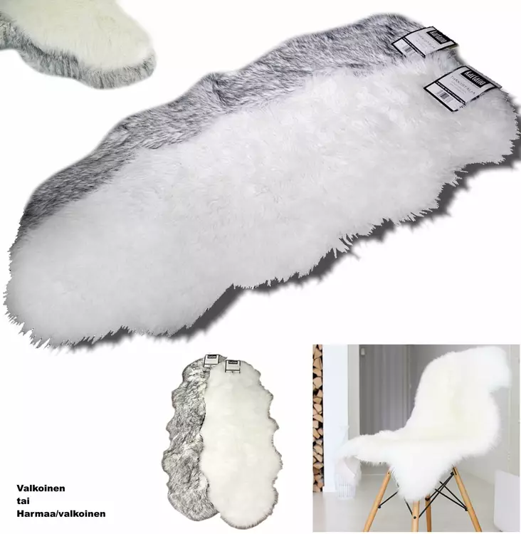 Turkistalja 180x60cm Valkoinen tai Harmaa/valkoinen - Sisustustaljat - 6438168096377 - 1