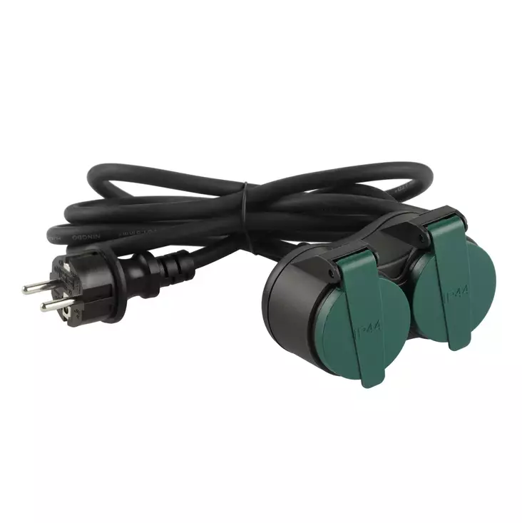 ULKOJATKOJOHTO 2-OS 2M TARMO - Jatkojohdot, kaapelikelat ja tarvikkeet - 6410413200937 - 1