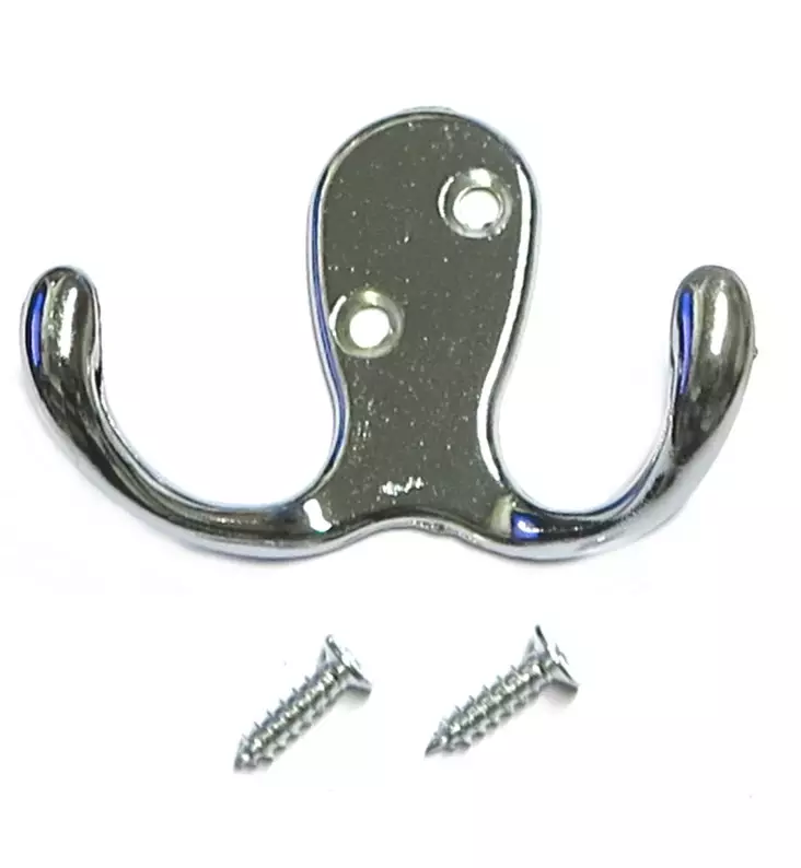 VAATEKOUKKU 2-osainen 2kpl/pkt RST - Koukut, naulakot ja telineet - 6438417018747 - 1